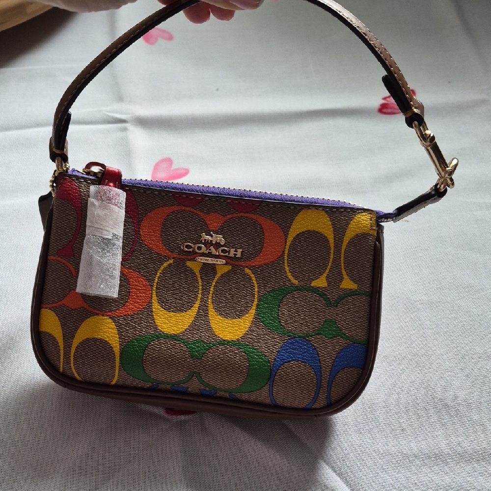 Coach NOLITA 15 Multicolor Mini Bag with Brown Accents